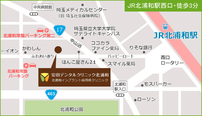 北浦和西口地図